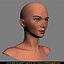 beautiful female head skin 3d model