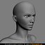 beautiful female head skin 3d model