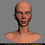 beautiful female head skin 3d model