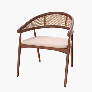 Rattan Cane Chair - PBR 3D Model