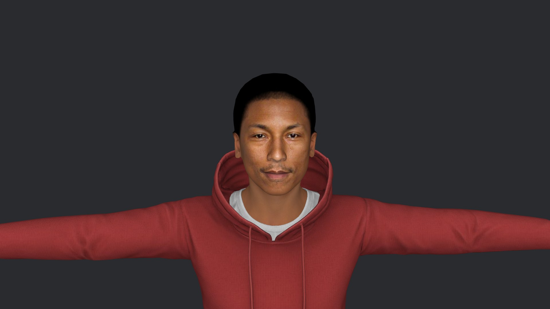 3D Pharrell Williams Hyper Realistic Full Body Fully Rigged 3D ...