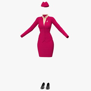 Maroon Stewardess Uniform