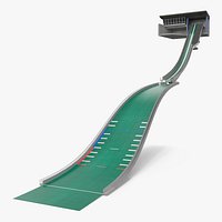 Large Hill Ski Jump Platform with Landing Zone
