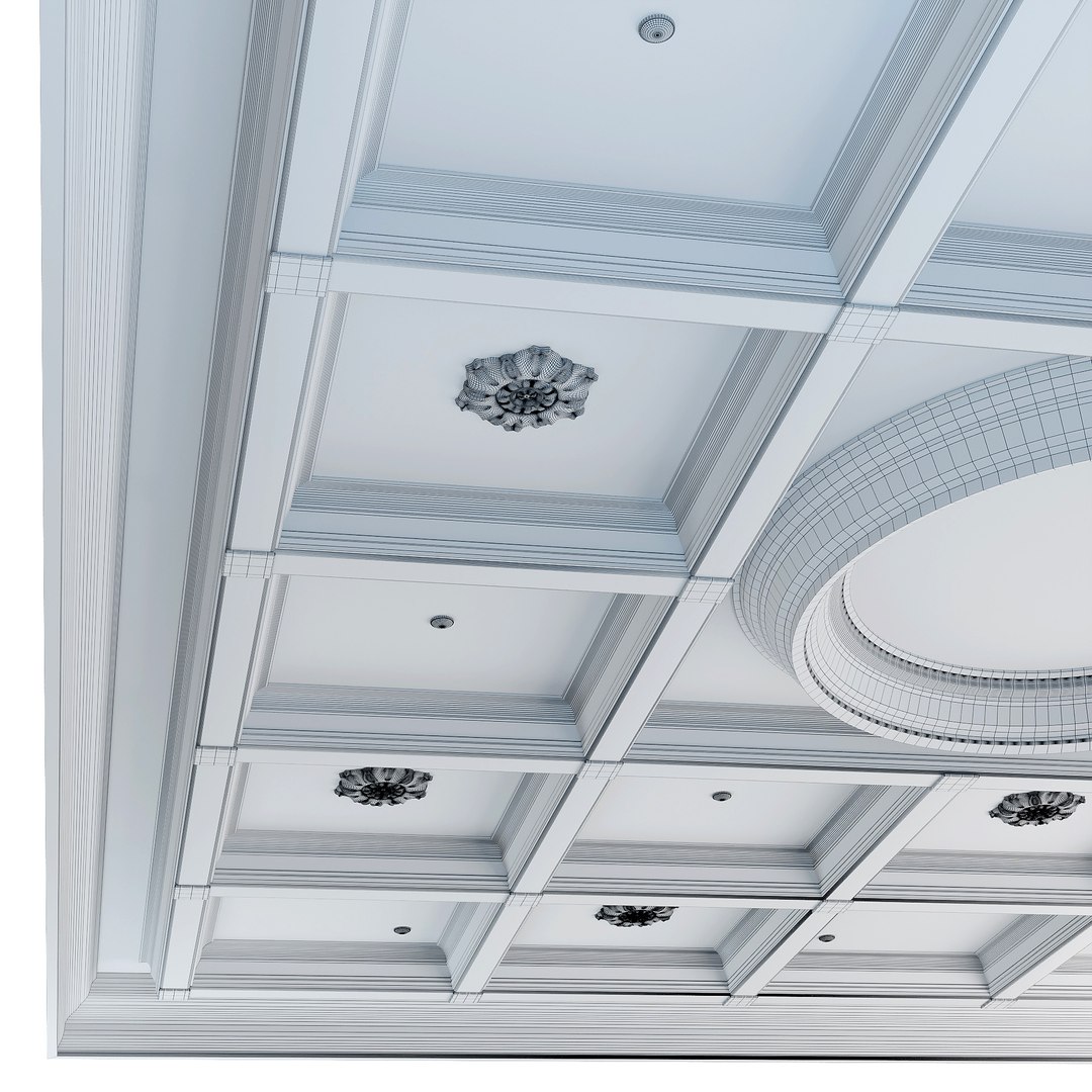 3D Ceiling Set -4 - Wenge Color - TurboSquid 1913329