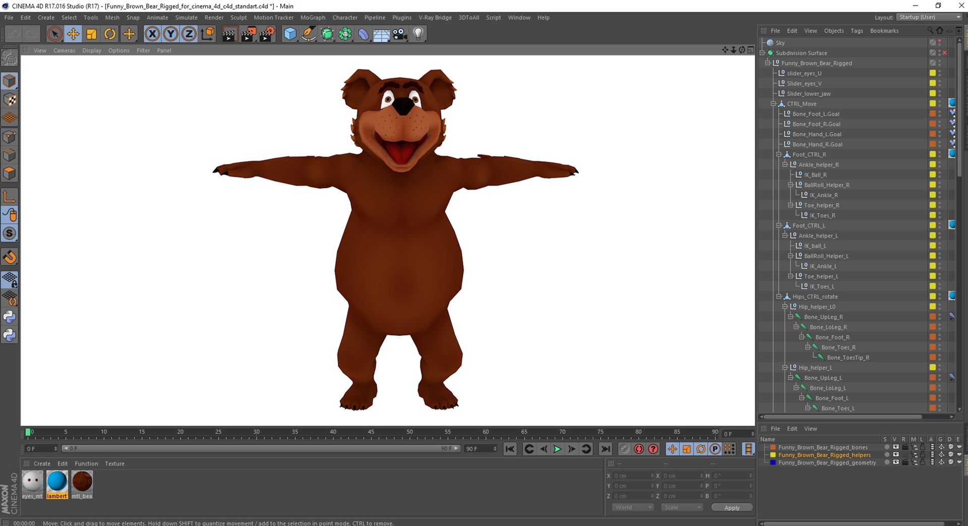 3D model Funny Brown Bear Rigged for Cinema 4D https://p.turbosquid.com/ts-thumb/yP/pQJl36/Hz/funnybrownbearriggedforcinema4dmb3dmodel043/jpg/1711408855/1920x1080/fit_q87/6a252d9bec4d2aa7a140d2bd70623002f44bf864/funnybrownbearriggedforcinema4dmb3dmodel043.jpg