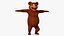 Funny Brown Bear Rigged for Cinema 4D