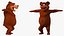 Funny Brown Bear Rigged for Cinema 4D