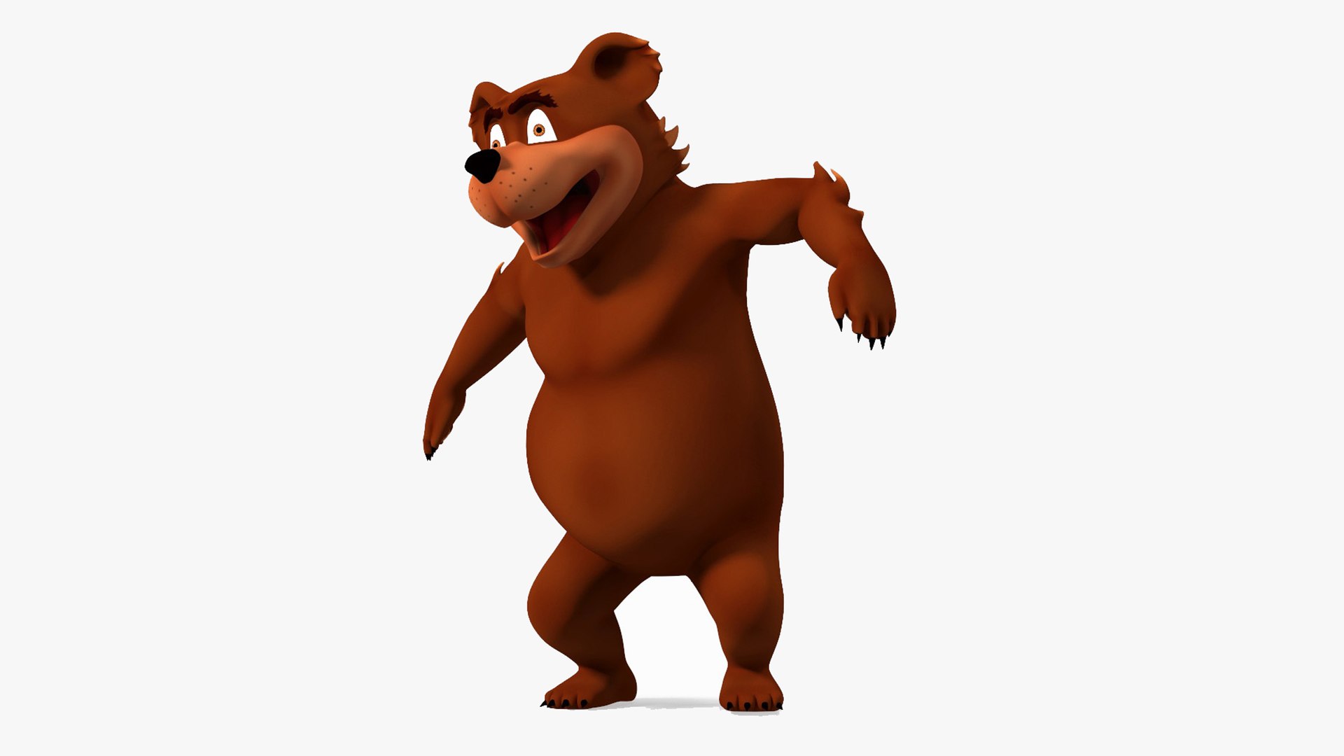 Funny Brown Bear Rigged for Cinema 4D 3D model for industrial visualization, technical presentation, simulation, product rendering, and animation