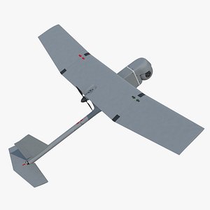 Small Hand Launched Remote Controlled UAV RQ 11B Raven Rigged 3D Model