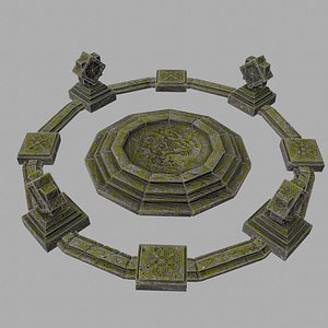 temple stone 3D