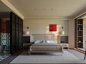 3D Bedroom interior scenes model