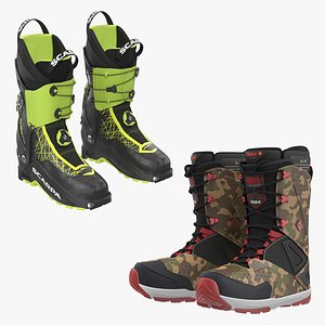 ski snowboarding boots 3D