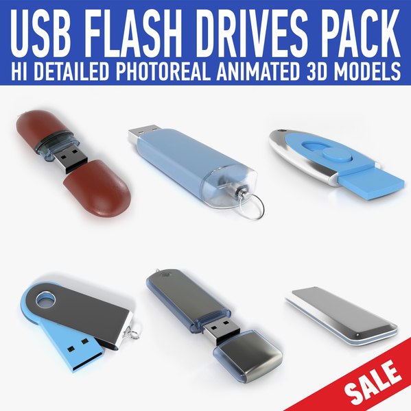 3ds max realistic usb flash drive