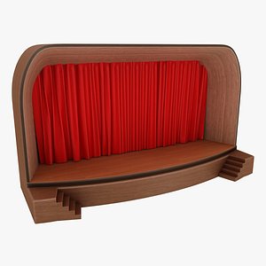 stage curtain model