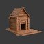 Wooden dog house
