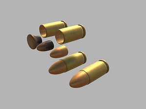 3D 9mm bullet