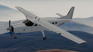 3D Mid-Poly Cessna 208