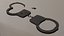 Oxidized Handcuffs with Key