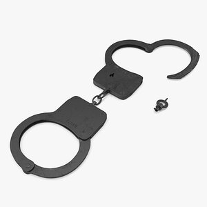 Oxidized Handcuffs with Key