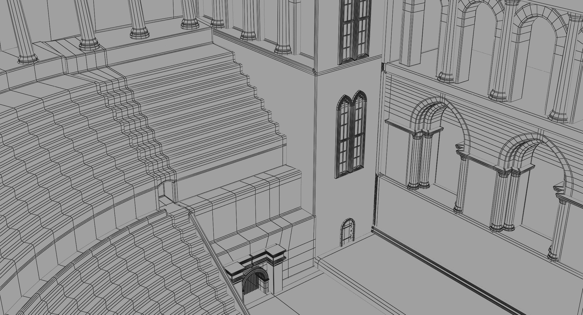 3D Antique Theatre Model - TurboSquid 1199113
