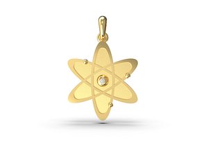 3D new atom gem stone