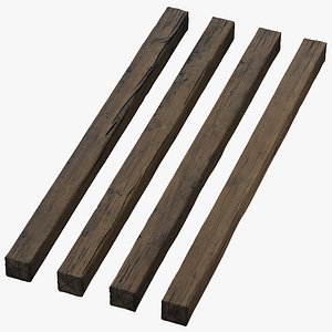 Old Spruce Wood Beams 4m