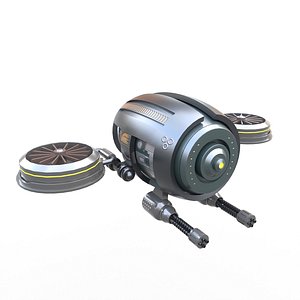 military drone sci fi 3D model