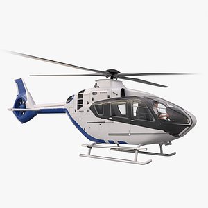 airbus helicopter h135 pilot 3D model