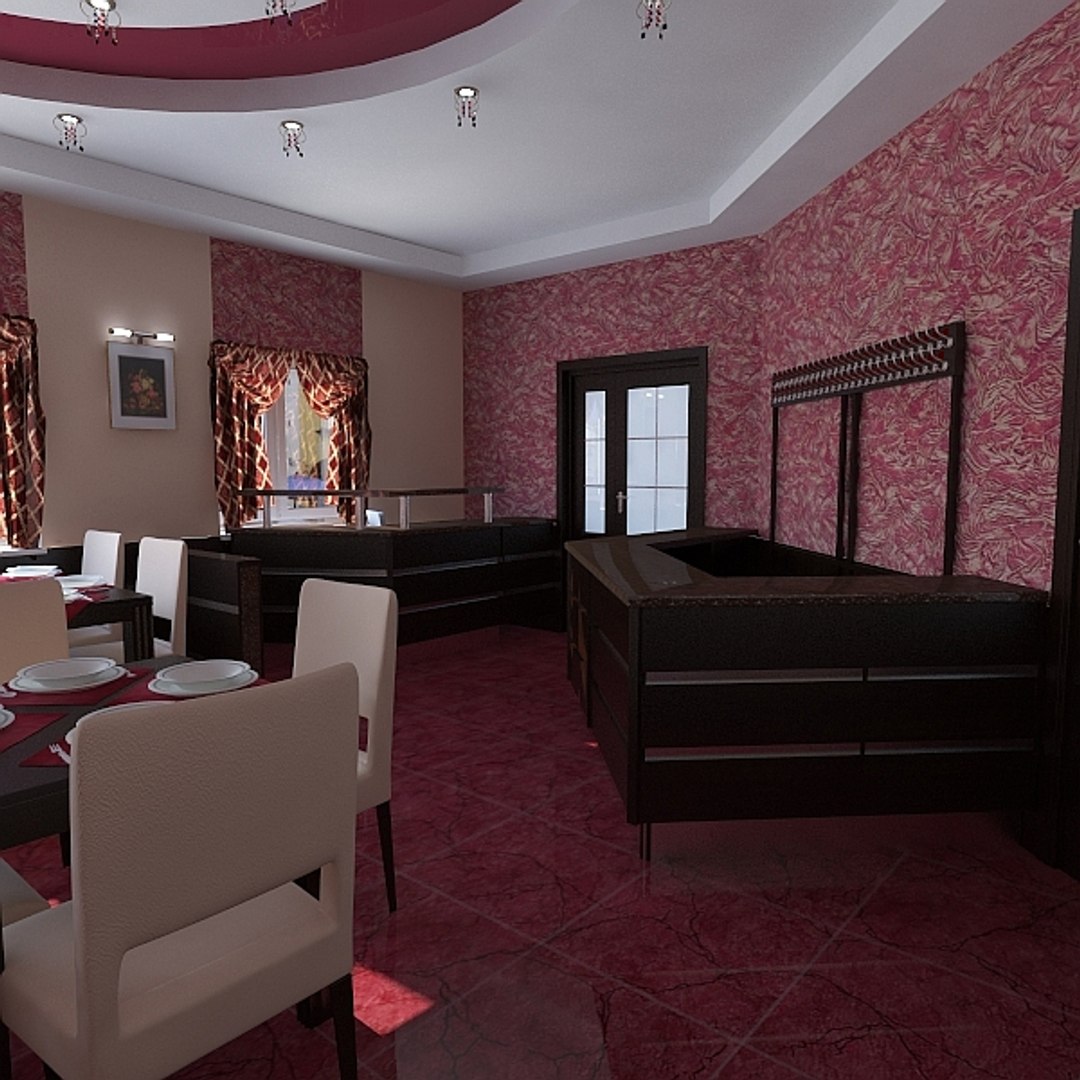 3d Bar Interior