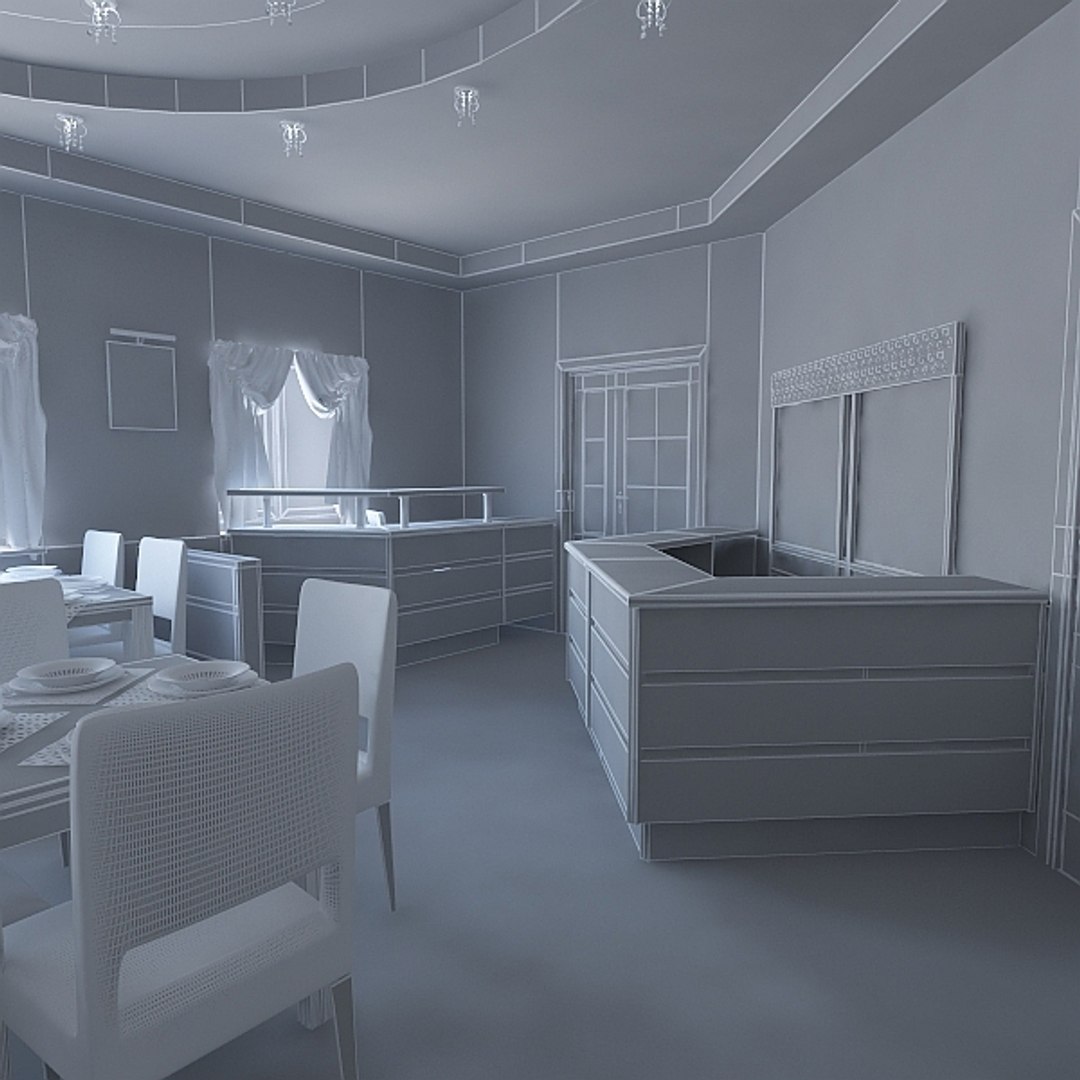 3d Bar Interior
