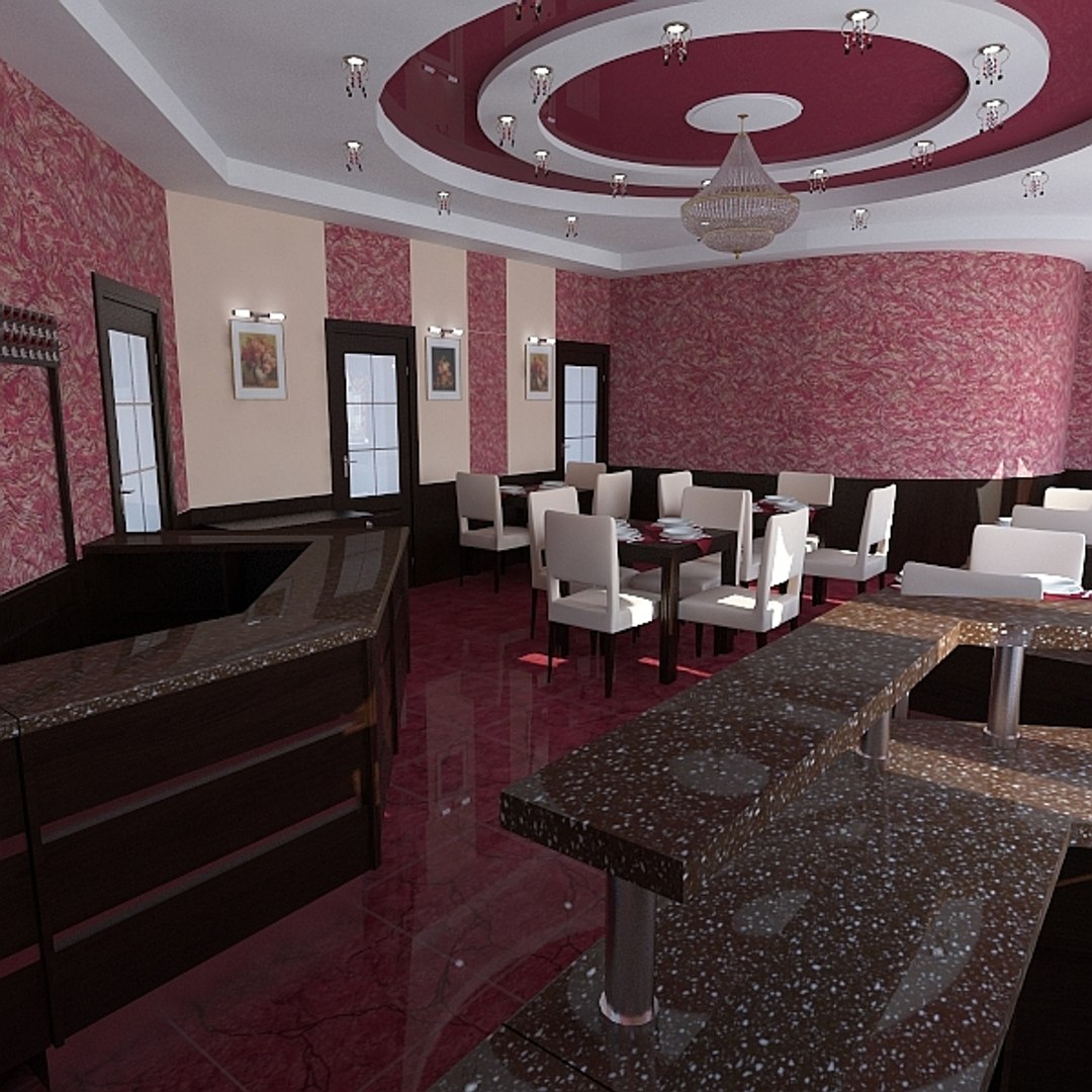 3d Bar Interior