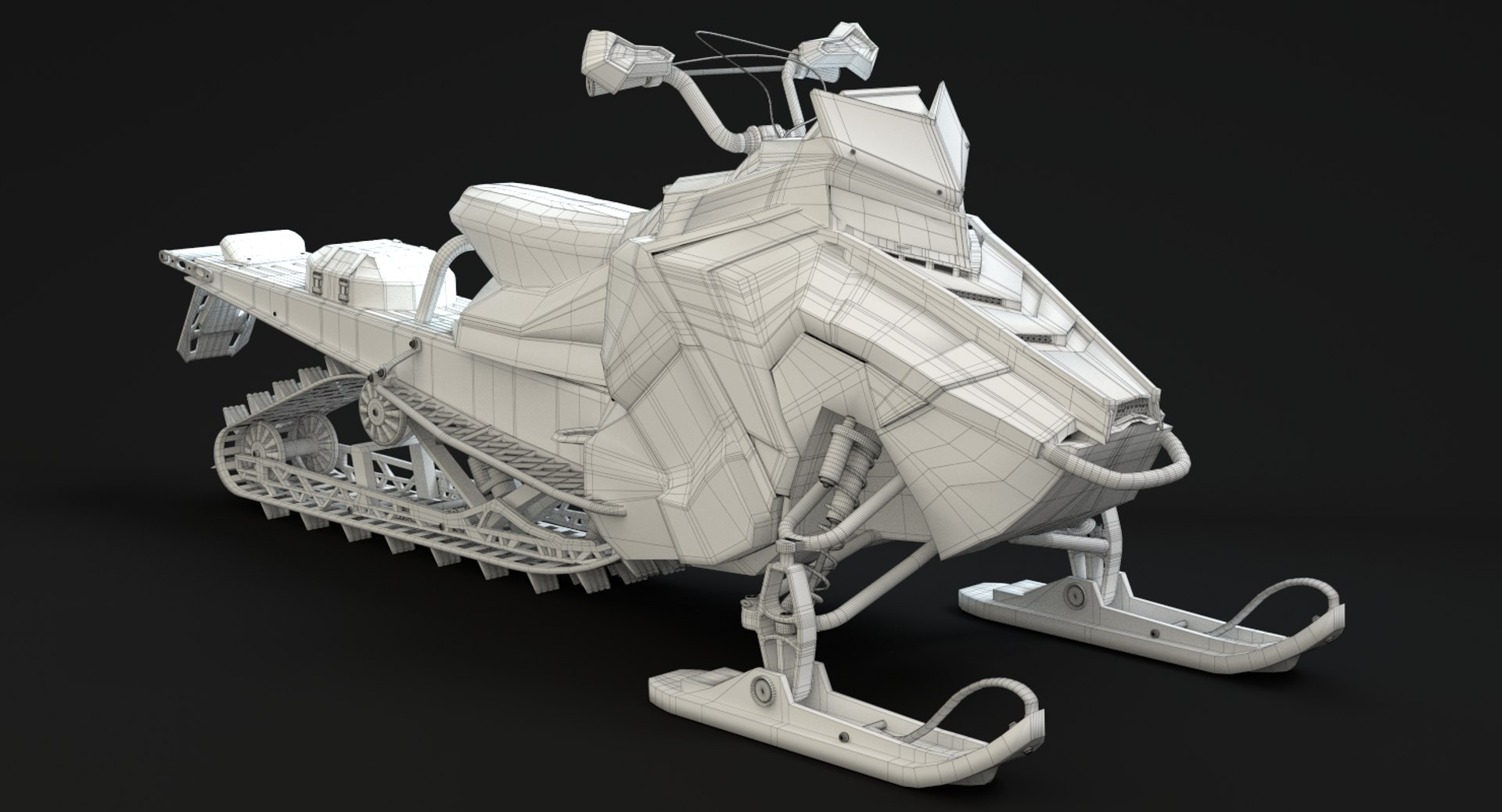 Snowmobile Snow Mobile 3d Model