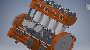 Engine V8-XT 3D model
