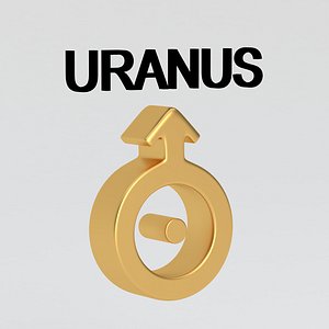 3D model astrological sign solar system URANUS