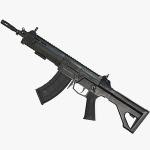 QBZ 192 191 Chinese assault rifle lowpoly