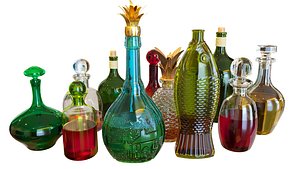 Bartender Tools Set 200 Bottles model