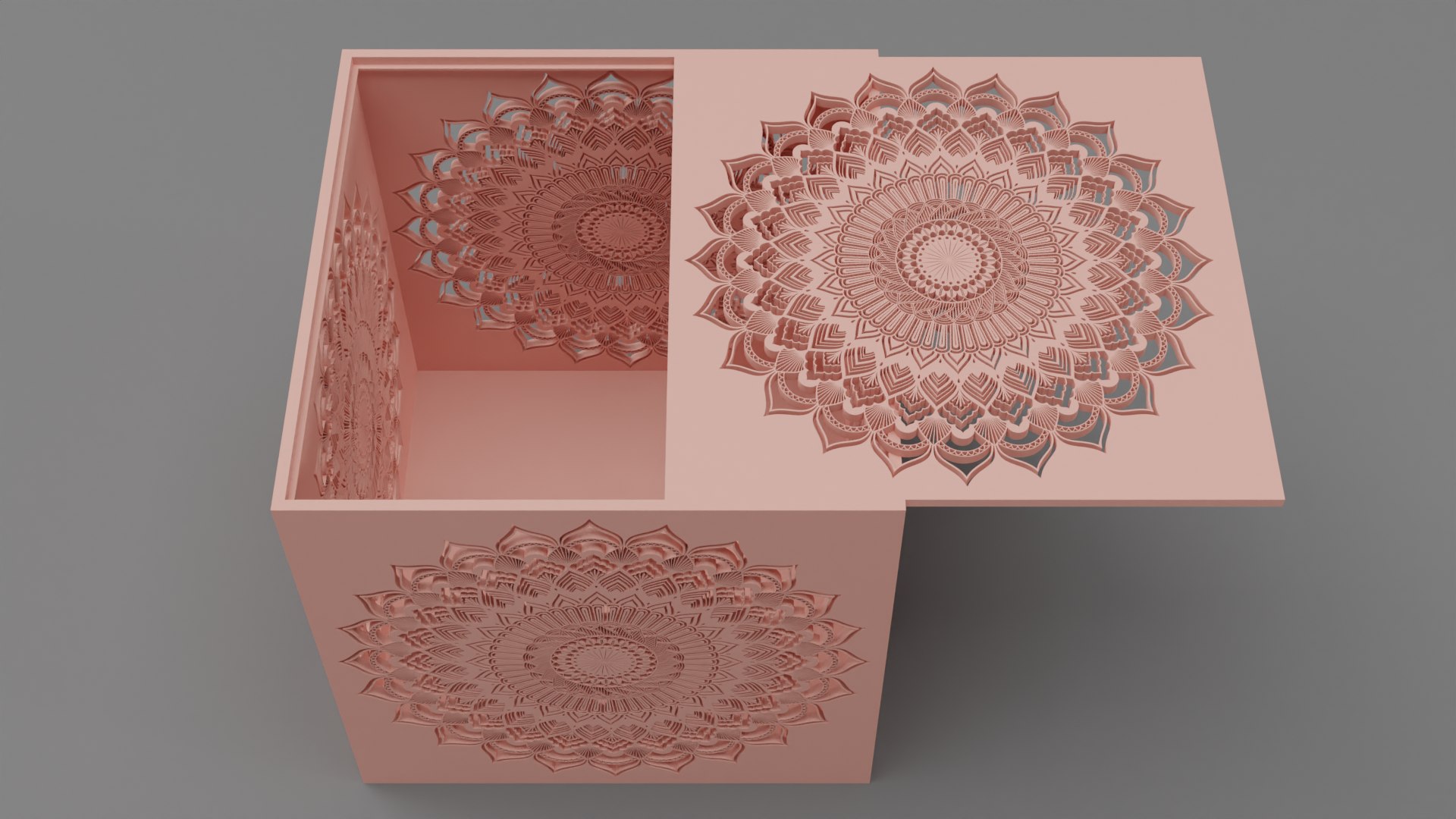 Mandala Patterned Box 3D model - TurboSquid 2131113