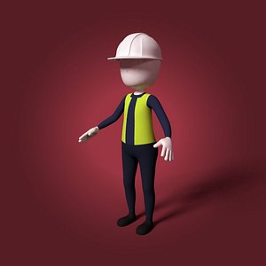 cartoon civil engineer model