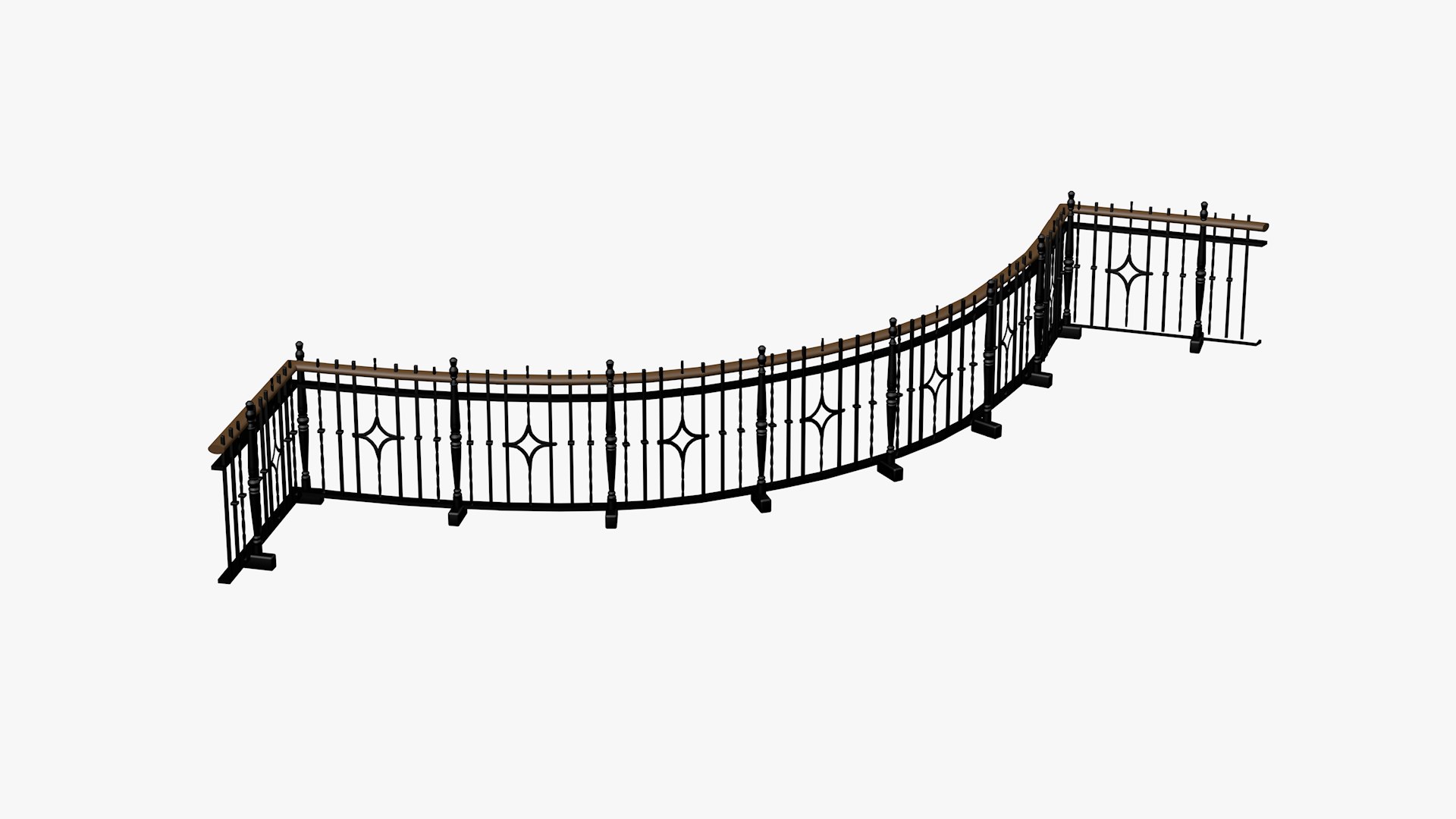 Balcony railing 3D model TurboSquid 2035629