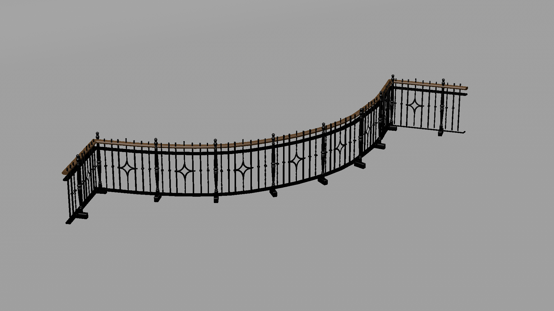 Balcony railing 3D model TurboSquid 2035629