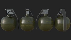 HQ Hand Grenades Collection 3D model