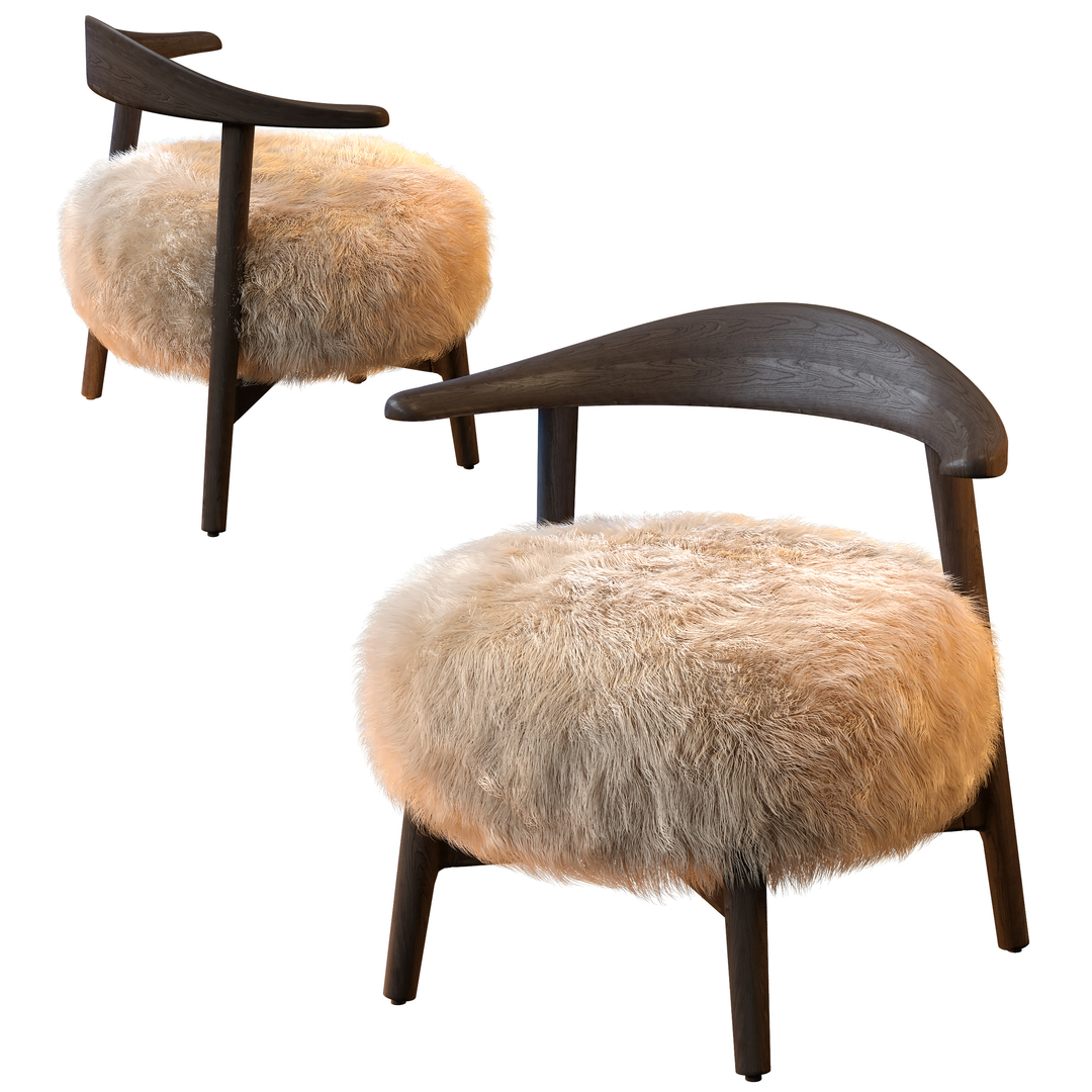 3D matador shearling chair model TurboSquid 1647551