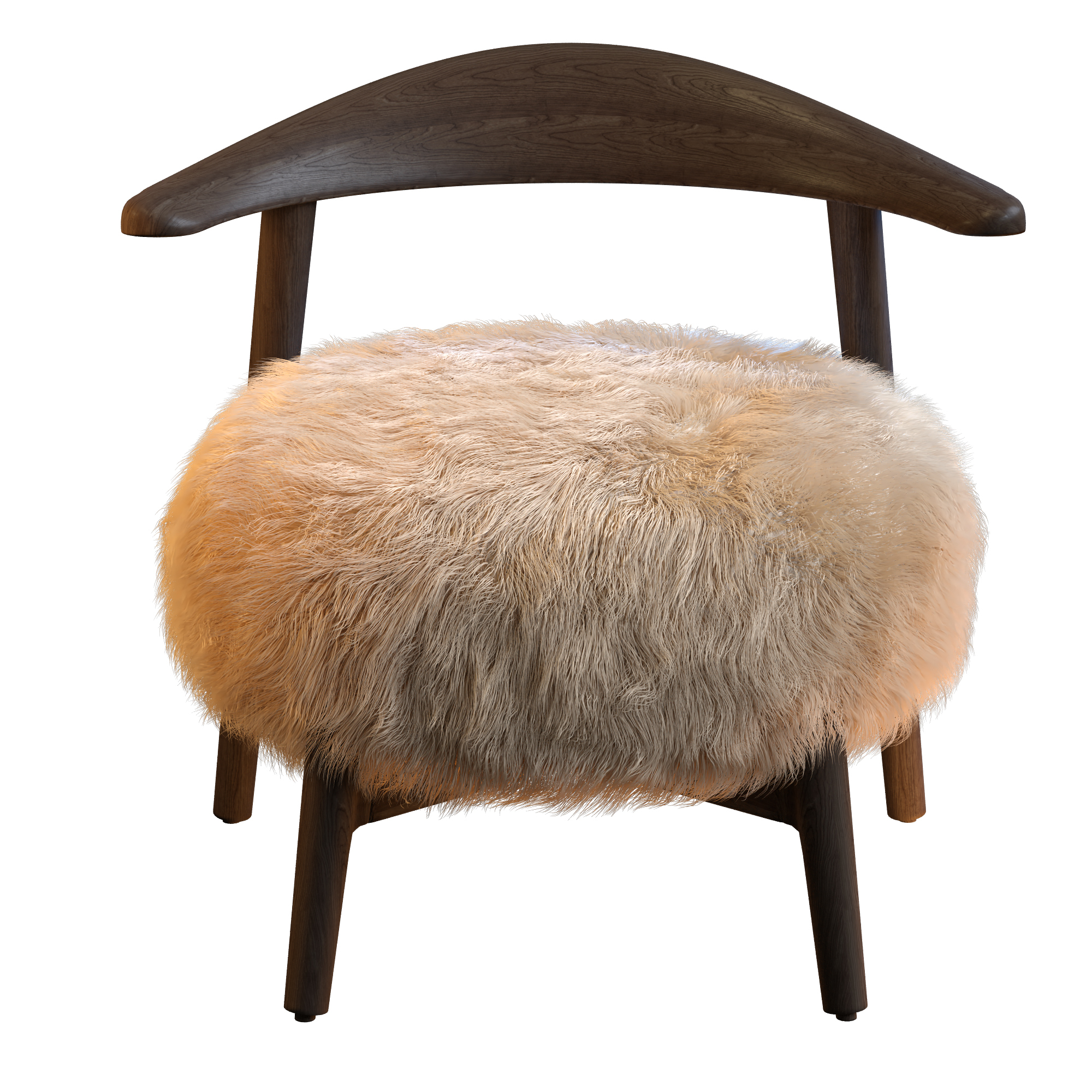3D matador shearling chair model TurboSquid 1647551