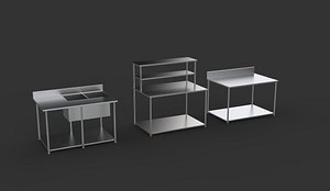sink table 3D model 3D model