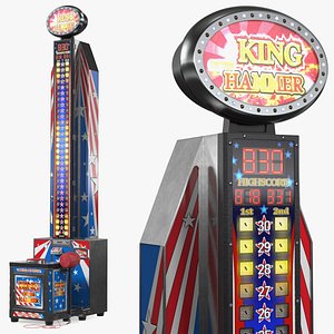 Modern High Striker Machine Switched On