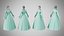 Kleid 30 Cyan
