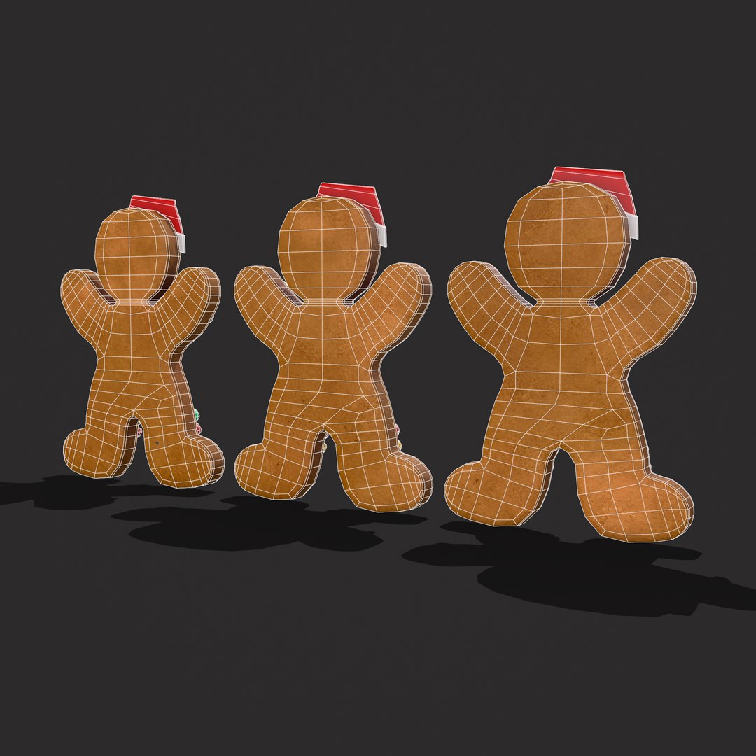 Gingerbread Cookies 3D - TurboSquid 1836164
