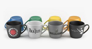 photorealistic branded custom mugs 3d max