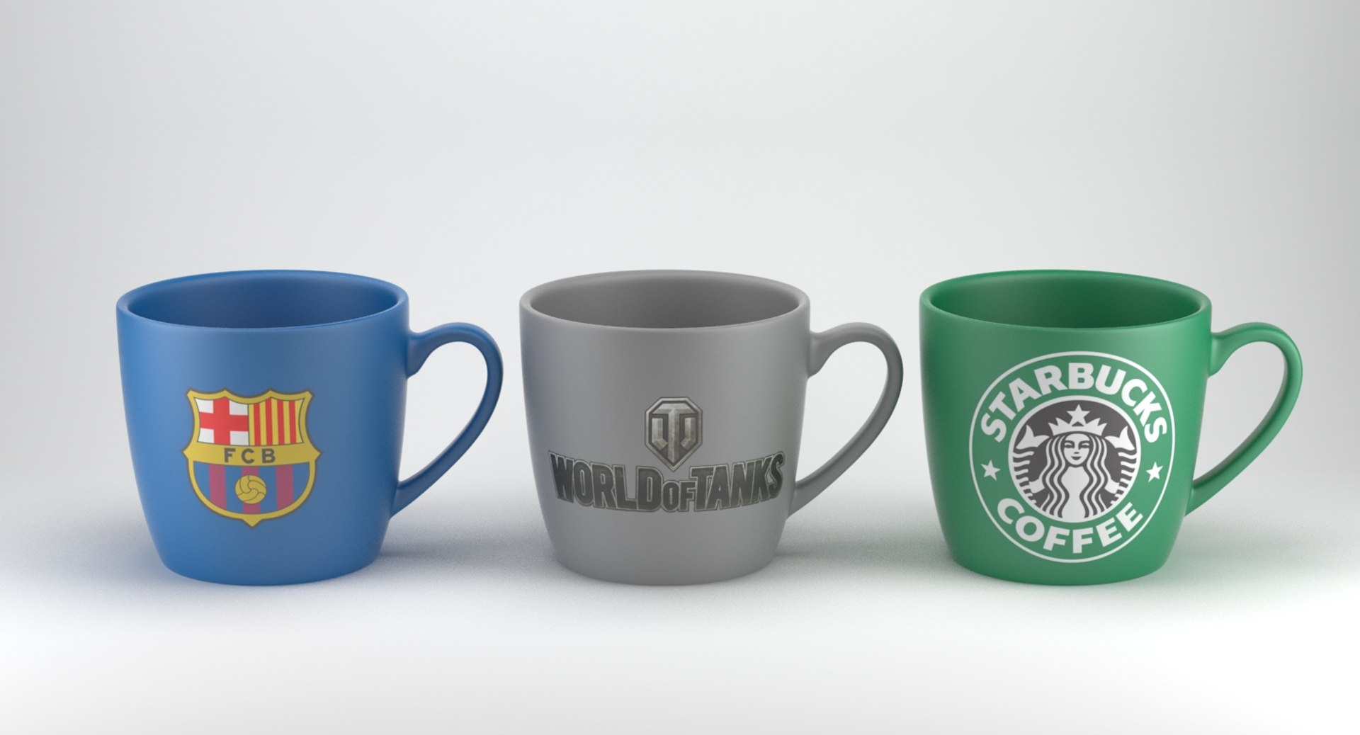 Photorealistic Branded Custom Mugs 3d Max