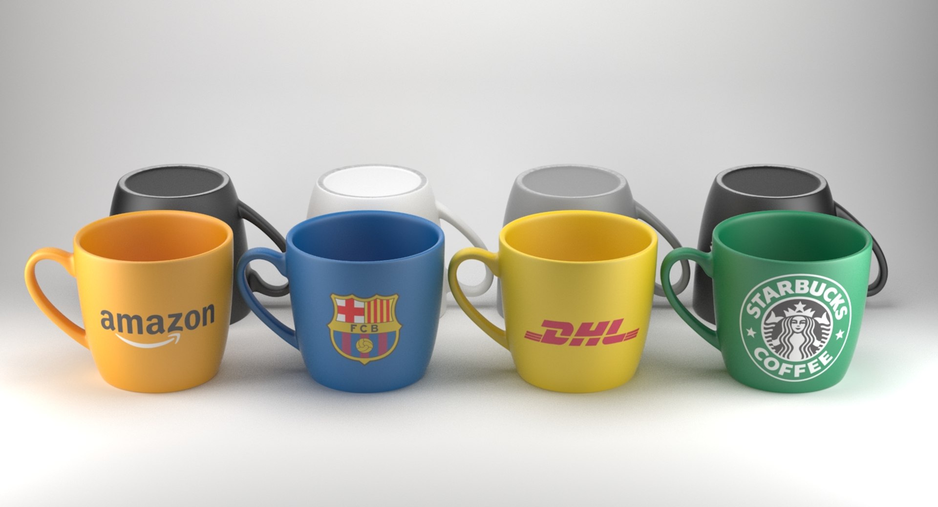 Photorealistic Branded Custom Mugs 3d Max